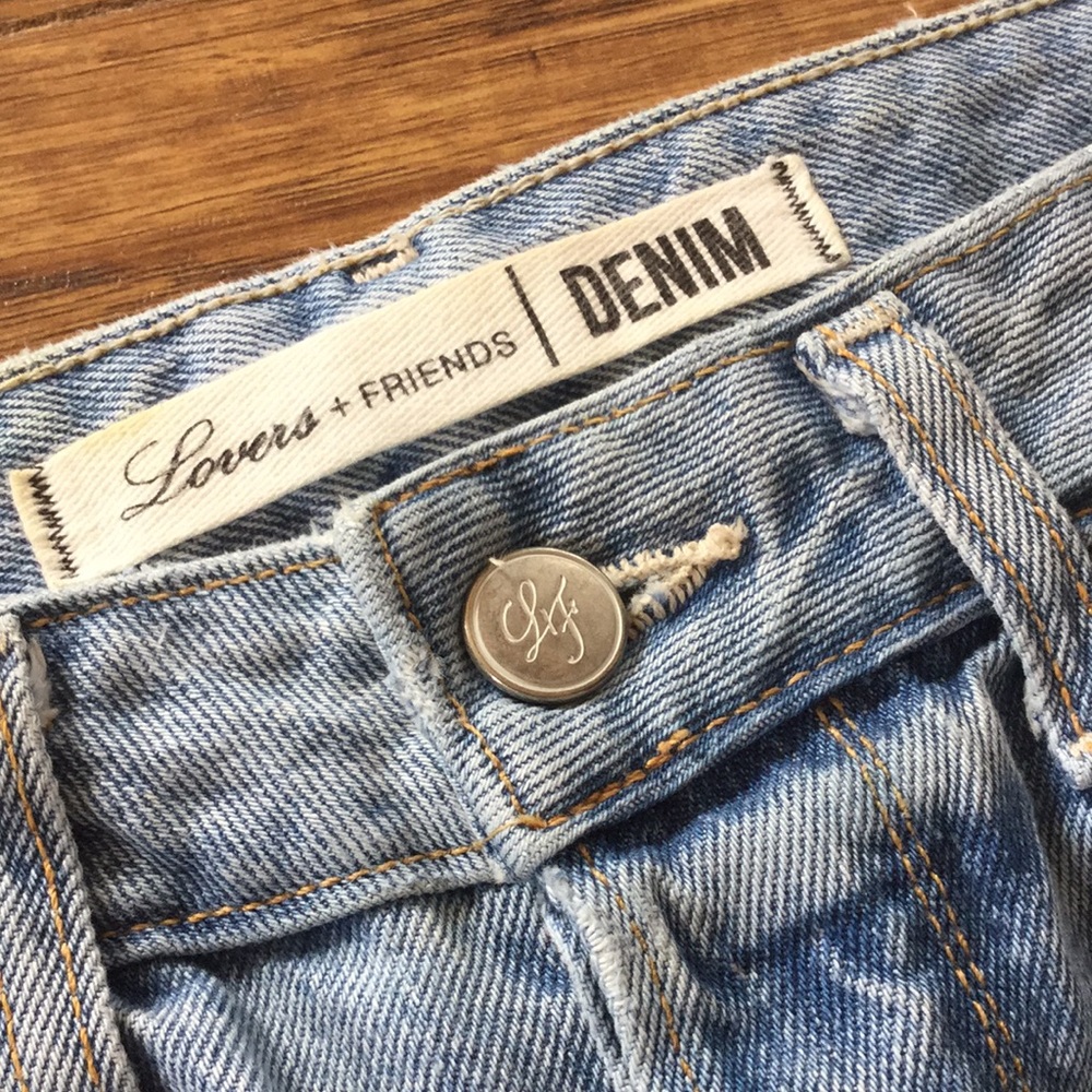 Lovers + Friends Button Fly Light Wash Jeans 26 - Picture 3 of 11